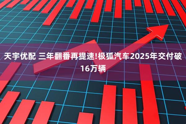天宇优配 三年翻番再提速!极狐汽车2025年交付破16万辆