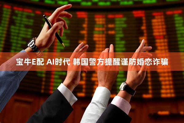 宝牛E配 AI时代 韩国警方提醒谨防婚恋诈骗